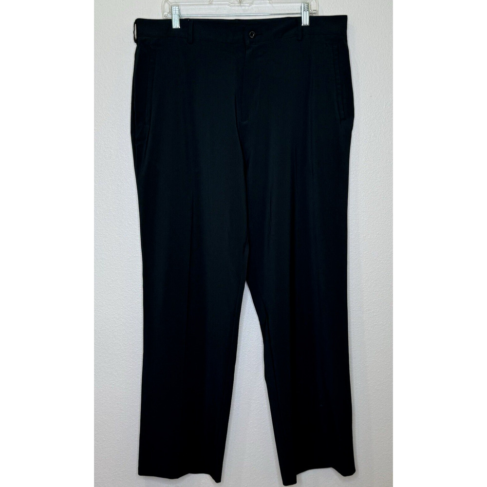 Nike FitDry Mens Chino Golf Pants 38 x 31 Black Flat Front Straight Leg‎ Career